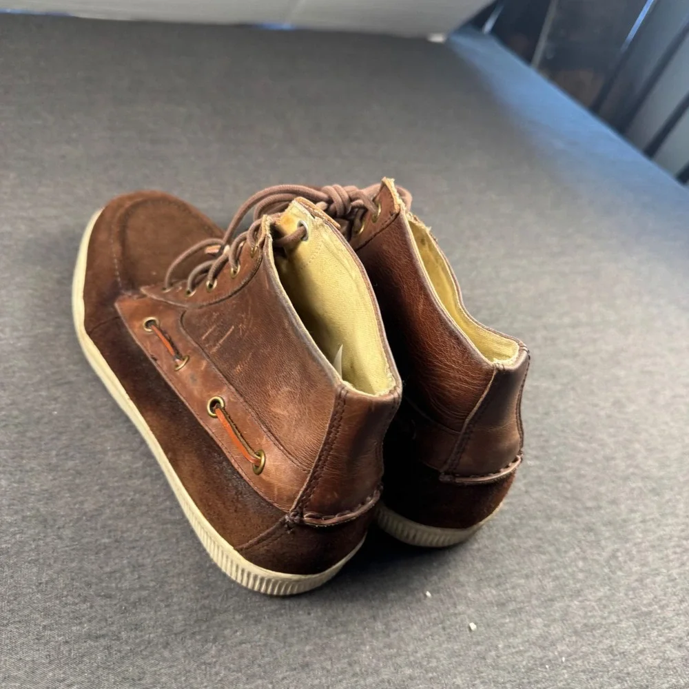 Polo Ralph Lauren Delmon Mens Brown Leather Suede Chukka Boots‎ Size 10.5D